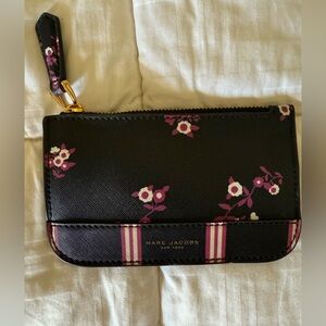 Marc Jacobs Black and Pink Floral Key Holder
